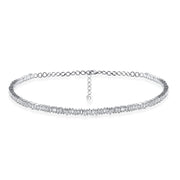 Scattered Baguette Flexi Necklace/ 2.8cts - HIBA JABER