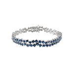 Load image into Gallery viewer, Scattered Multi Sized Blue Sapphire Bracelet - HIBA JABER
