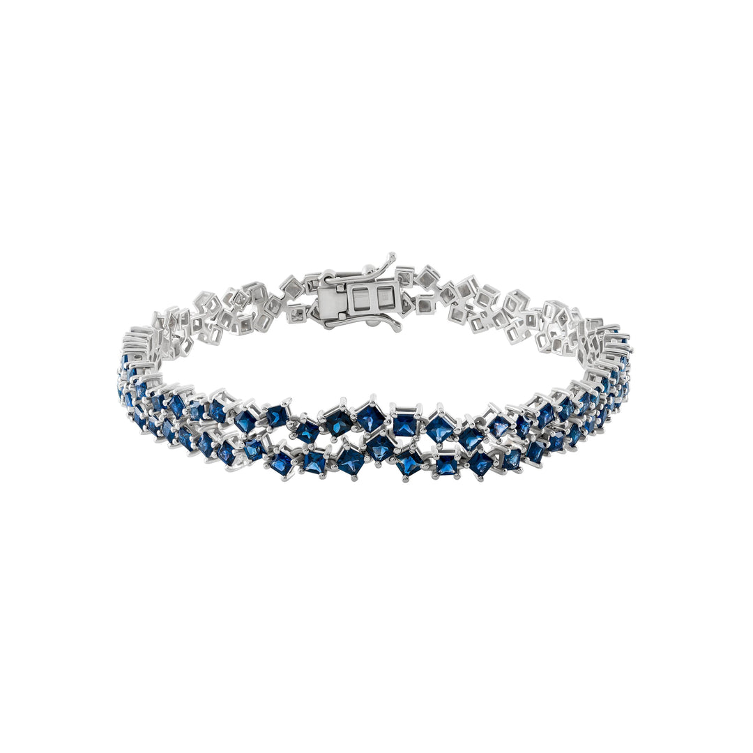 Scattered Multi Sized Blue Sapphire Bracelet - HIBA JABER