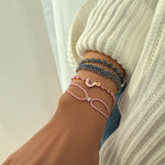 Load image into Gallery viewer, Scattered Multi Sized Blue Sapphire Bracelet - HIBA JABER
