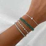 Load image into Gallery viewer, Scattered Multi Sized Blue Sapphire Bracelet - HIBA JABER
