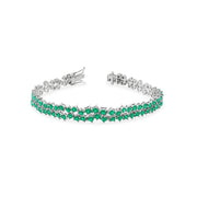 Scattered Multi Sized Emerald Bracelet - HIBA JABER