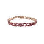 Load image into Gallery viewer, Scattered Princess Cut Ruby Bracelet - HIBA JABER
