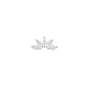 Semi Flower Diamond Earring - HIBA JABER