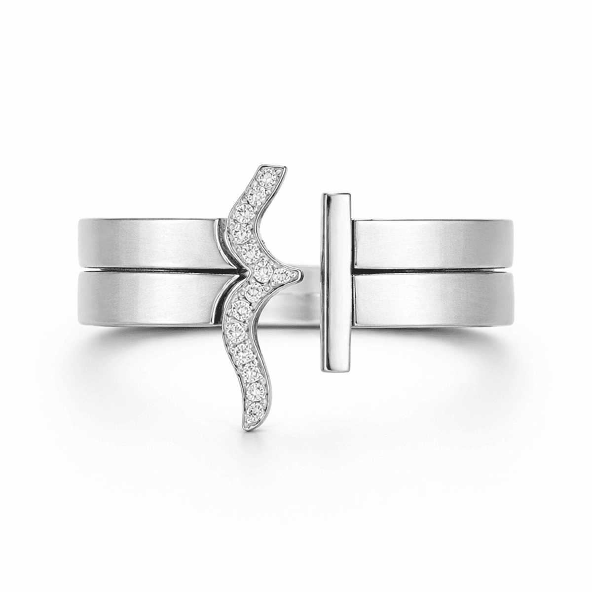 Signature H - Thick Duo Rings – HIBA JABER