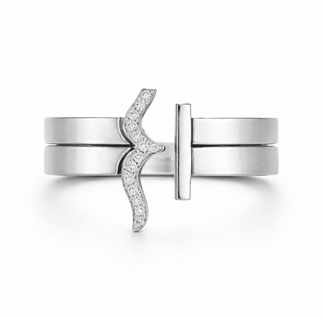 Signature H - Thick Duo Rings - HIBA JABER