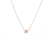 Single Initial Chain Necklace Set In Diamonds - HIBA JABER