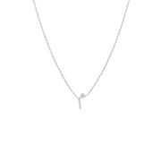 Single Initial Chain Necklace Set In Diamonds - HIBA JABER