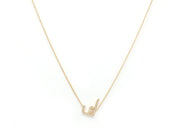 Single Initial Chain Necklace Set In Diamonds - HIBA JABER