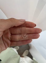 Load image into Gallery viewer, Single Initial Chain Necklace Set In Diamonds - HIBA JABER
