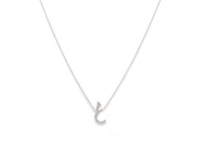 Single Initial Chain Necklace Set In Diamonds - HIBA JABER