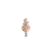 Single Initial Earring - With Diamonds/ Single Piece - HIBA JABER