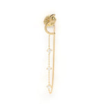 Load image into Gallery viewer, Single Initial Earring With Hanging Chain - Single Piece - HIBA JABER
