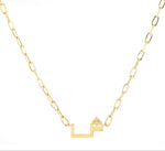 Load image into Gallery viewer, Single Initial Necklace in Bold Chain - Plain - HIBA JABER