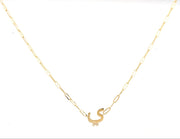 Single Initial Necklace in Bold Chain - Plain - HIBA JABER