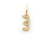 Single Initial Pendant | Set in Diamonds - HIBA JABER