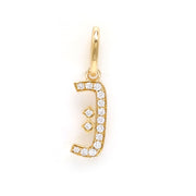 Single Initial Pendant | Set in Diamonds - HIBA JABER
