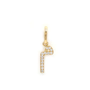 Single Initial Pendant | Set in Diamonds - HIBA JABER