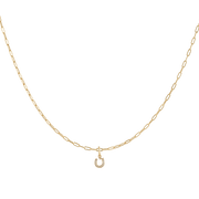 Single Initial Pendant | Set in Diamonds - HIBA JABER