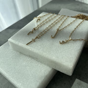 Single Initial Pendant | Set in Diamonds - HIBA JABER