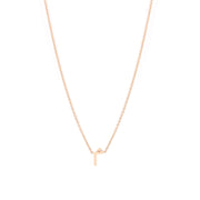 Single Initial Plain Chain Necklace - HIBA JABER