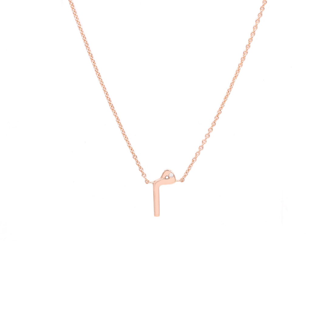 Single Initial Plain Chain Necklace - HIBA JABER
