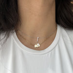 Load image into Gallery viewer, Single Initial Plain Chain Necklace - HIBA JABER
