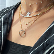 Single Initial Plain Chain Necklace - HIBA JABER