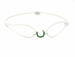 Load image into Gallery viewer, Single Initial Thread Bracelet - Enamel - HIBA JABER
