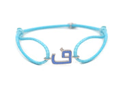 Single Initial Thread Bracelet - Enamel - HIBA JABER