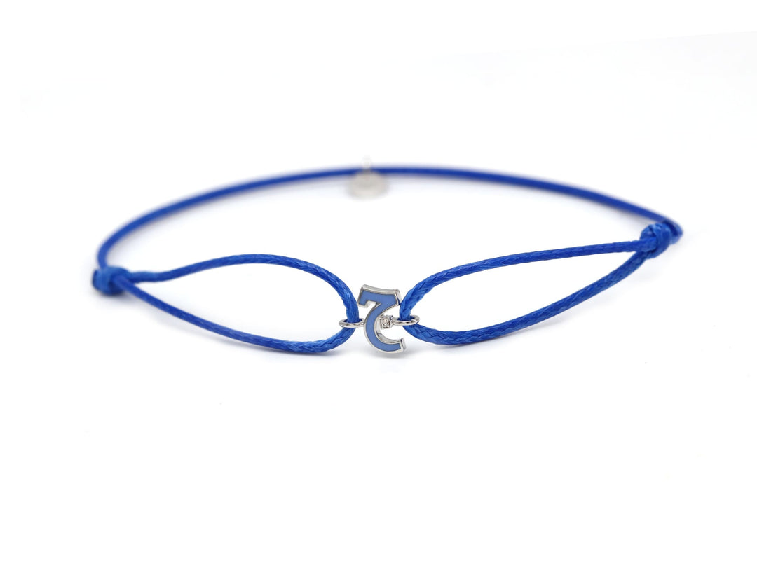 Single Initial Thread Bracelet - Enamel - HIBA JABER