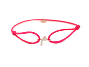 Single Initial Thread Bracelet - Enamel - HIBA JABER