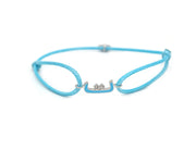 Single Initial Thread Bracelet - Enamel - HIBA JABER