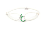 Load image into Gallery viewer, Single Initial Thread Bracelet - Enamel - HIBA JABER
