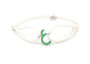 Single Initial Thread Bracelet - Enamel - HIBA JABER