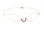 Load image into Gallery viewer, Single Initial Thread Bracelet - Enamel - HIBA JABER

