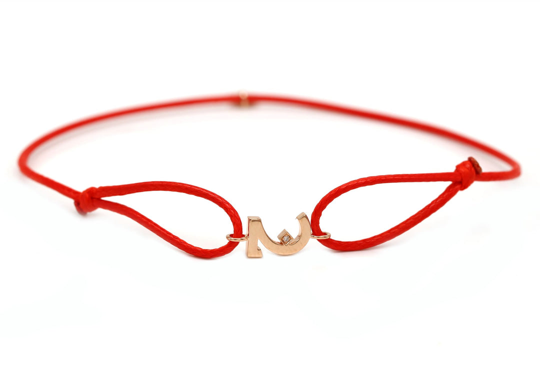 Single Initial Thread Bracelet - Plain - HIBA JABER