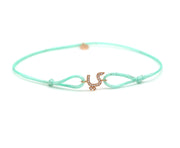 Single Initial Thread Bracelet - Set in Diamonds - HIBA JABER