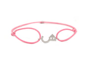 Single Initial Thread Bracelet - Set in Diamonds - HIBA JABER