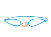 Single Initial Thread Bracelet - Set in Diamonds - HIBA JABER