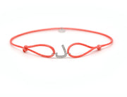 Single Initial Thread Bracelet - Set in Diamonds - HIBA JABER