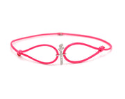 Single Initial Thread Bracelet - Set in Diamonds - HIBA JABER