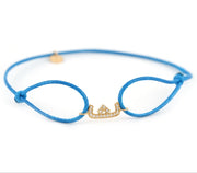 Single Initial Thread Bracelet - Set in Diamonds - HIBA JABER
