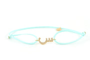 Single Initial Thread Bracelet - Set in Diamonds - HIBA JABER