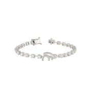 Spaced - Out Diamond Bracelet with Initials - HIBA JABER