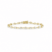 Spaced Out Multi - Shaped Diamond Bracelet - HIBA JABER