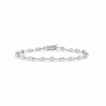 عرض الصورة في المعرض، Spaced Out Multi - Shaped Diamond Bracelet - HIBA JABER