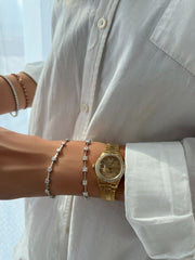 Spaced Out Princess - Shaped Diamond Bracelet - HIBA JABER