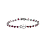 تحميل الصورة في عارض المعرض, Spaced - Out Ruby Bracelet with Customized Initials - HIBA JABER
