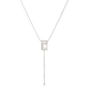 T shape necklace - 3a & noon Two Letters and one set in diamonds - HIBA JABER